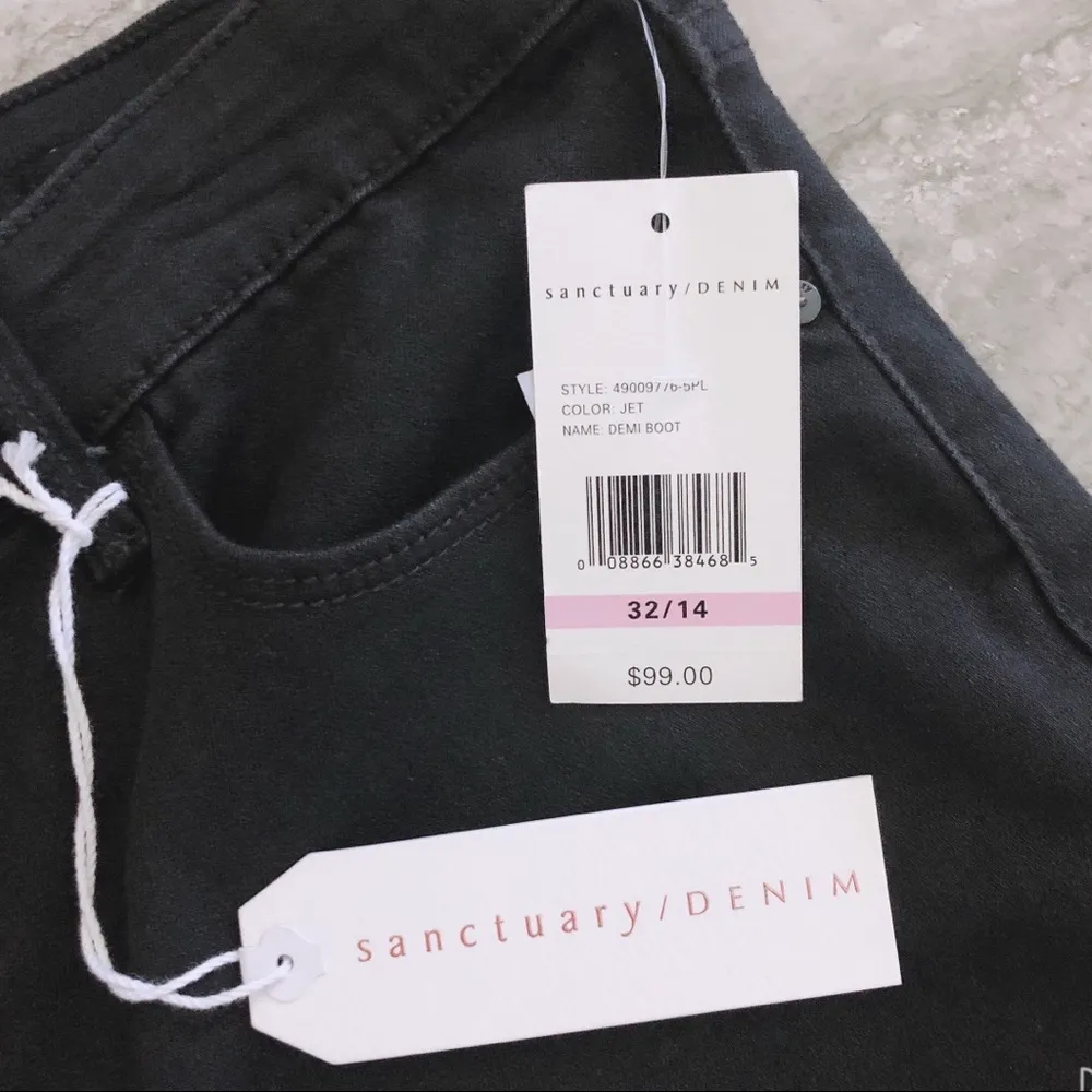 Anthropologie’s Sanctuary Jeans Mid-Rise Demi Bootcut Side Slit Size 32 NWT - Image 6