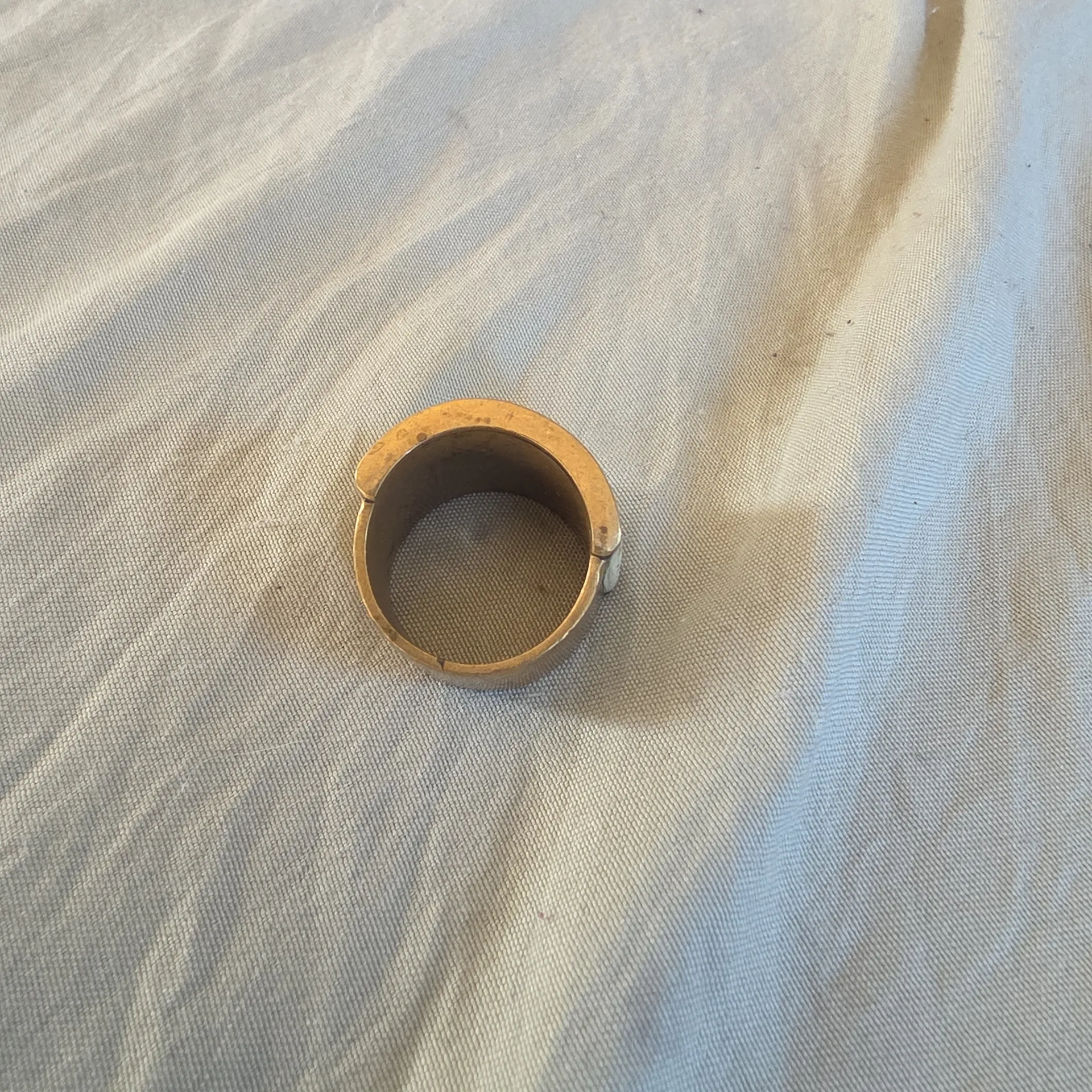 SOKO Sana Horn Brass Band Ring 7 8 Natural Gold - Image 6