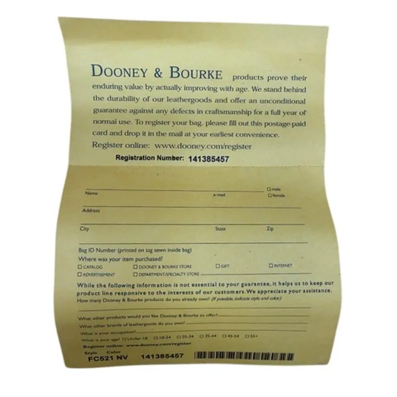 Dooney & Bourke Navy Chevron Tote w/ Pouch Canvas Leather Trim NWT Excellent - Image 12