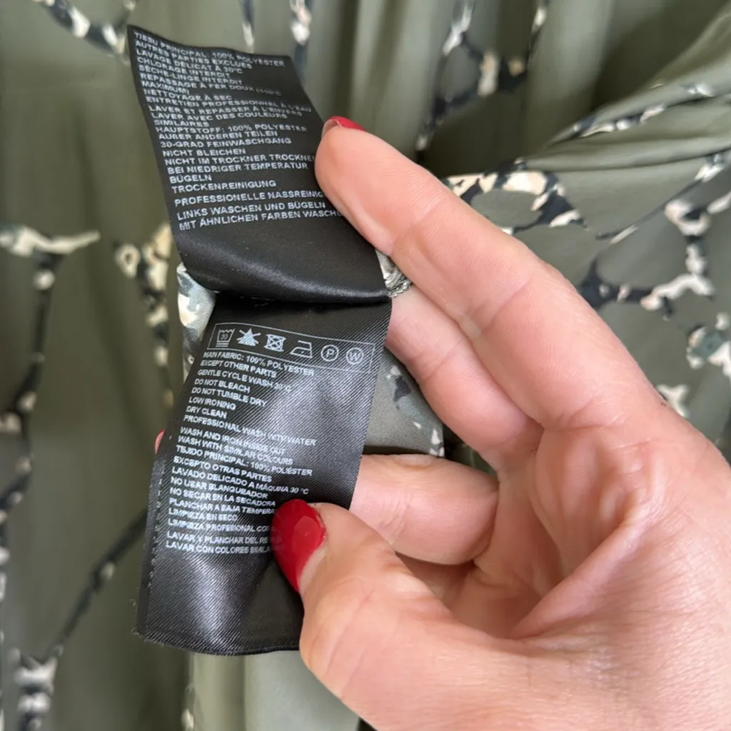 Ba&sh mocean high neck long sleeve blouse marble print effect - Image 6