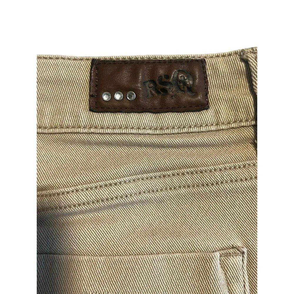 Rsq Jeans Denim Malibu Cuff Shorts Women's Size 7 Brown Tan Short - Image 7