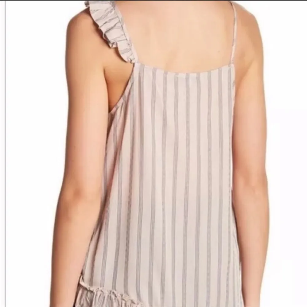 Ro & De Blush Ruffle Asymmetrical Tank - Image 2