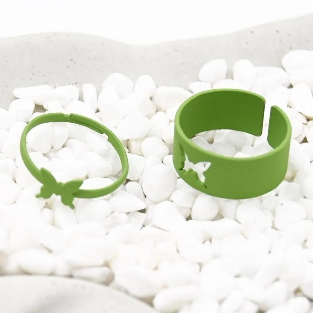 Butterfly Matching BFF Rings Green - Image 2