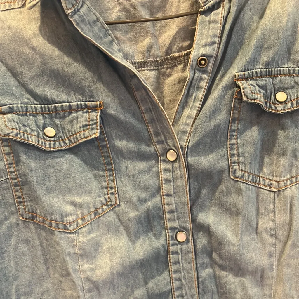 Ci Sono FINAL MARKDOWN  denim blouse medium - Image 3