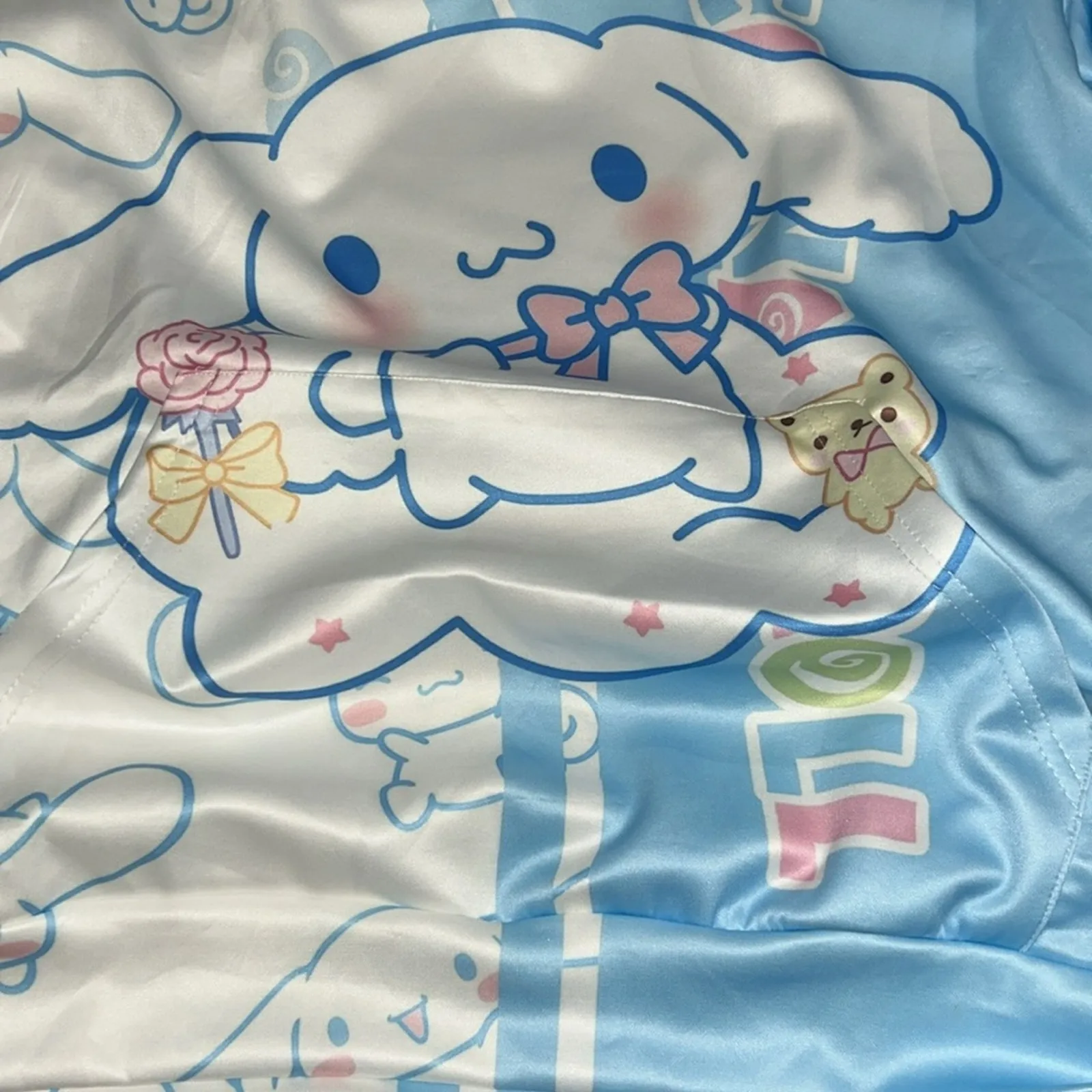 Woman’s Pochacco Cinnamoroll Cartoon Hoodie Long Sleeve Pullover Sweatshirt XL Blue - Image 9