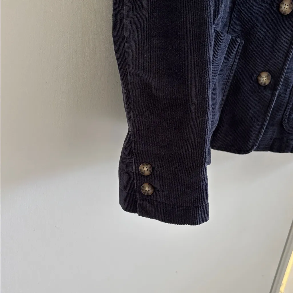 L.L. Bean corduroy blazer jacket women’s fall office business academia vintage Blue Size 10P - Image 6