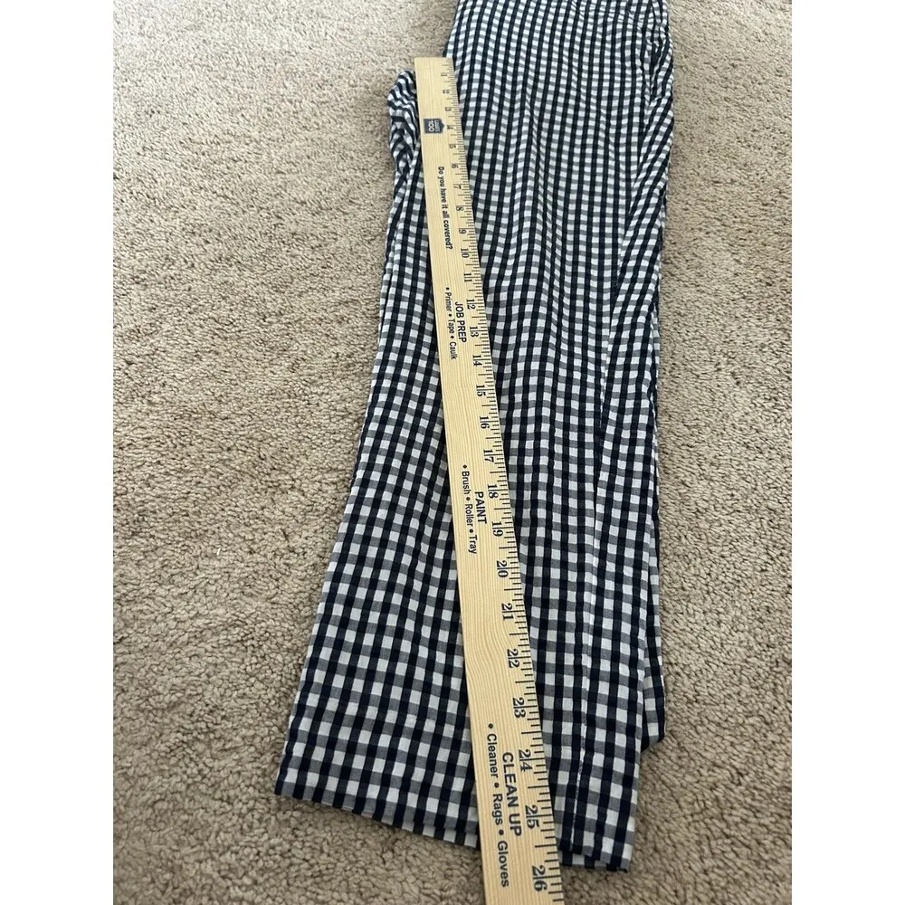 J. Crew Skimmer Gingham Print Pant Size 6 Preppy Workwear Career Coastal Summer - Image 7