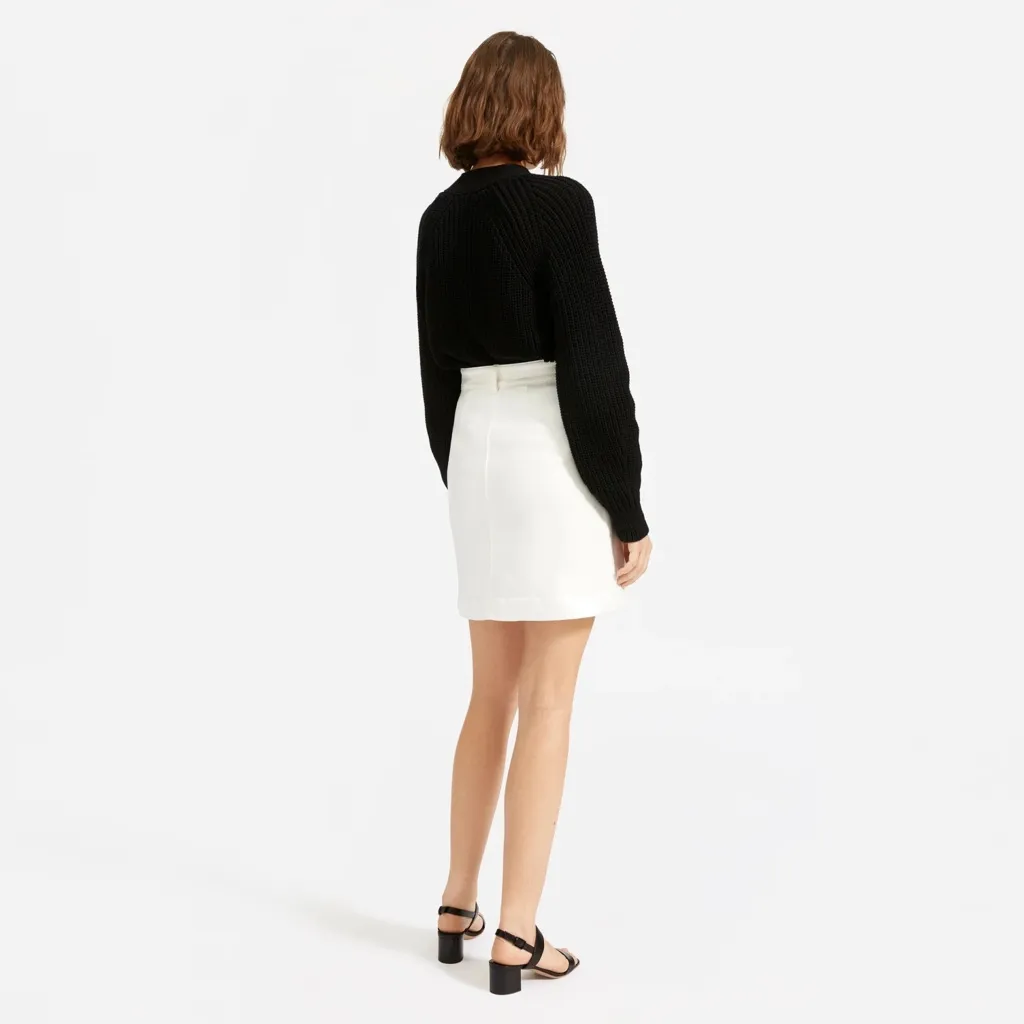 EVERLANE The Patch Pocket Skirt‎ In Color Bone Size 16 - Image 2