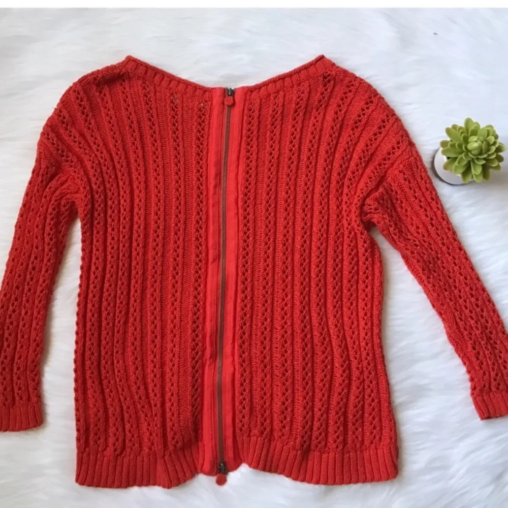 Anthropologie Moth Knit Zip Back Sweater - Image 4