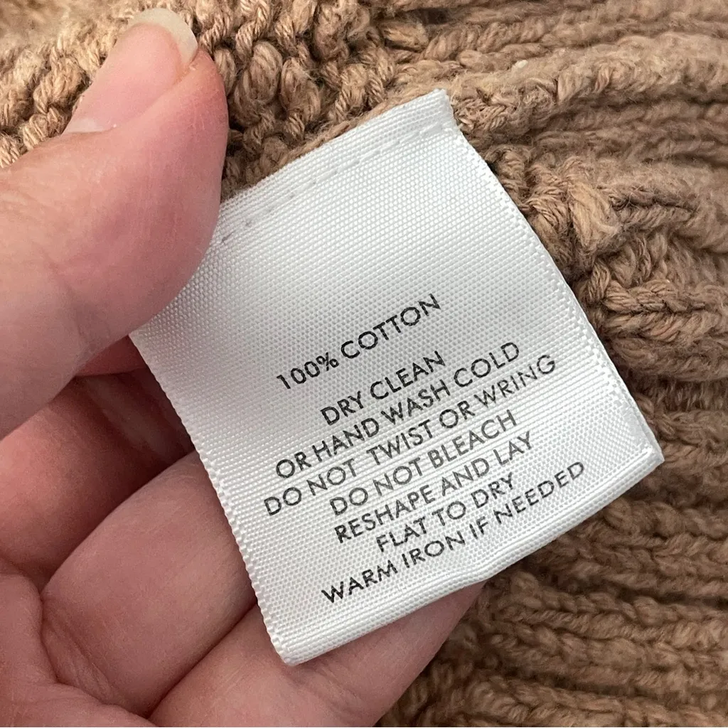 White + Warren Sweater cotton slub easy crewneck womens Brown (small) minimalist Tan - Image 6