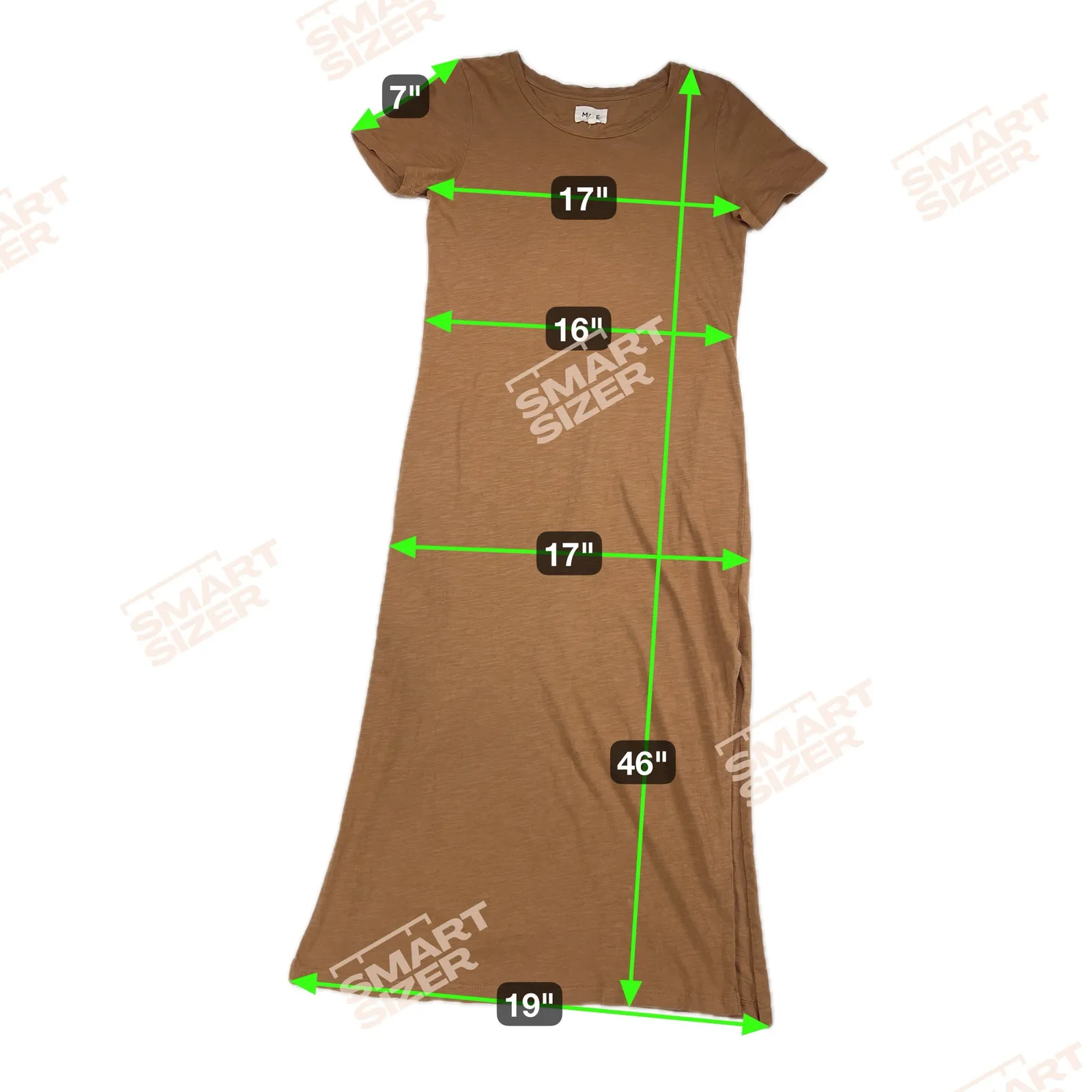 MATE The Label Dana Midi T-Shirt Dress 100% Organic Cotton Clay Size XS - Image 5