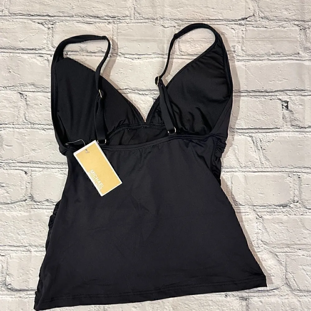 #42 NWT Michael Michael Kors Tankini Top in Black Size XS - Image 2