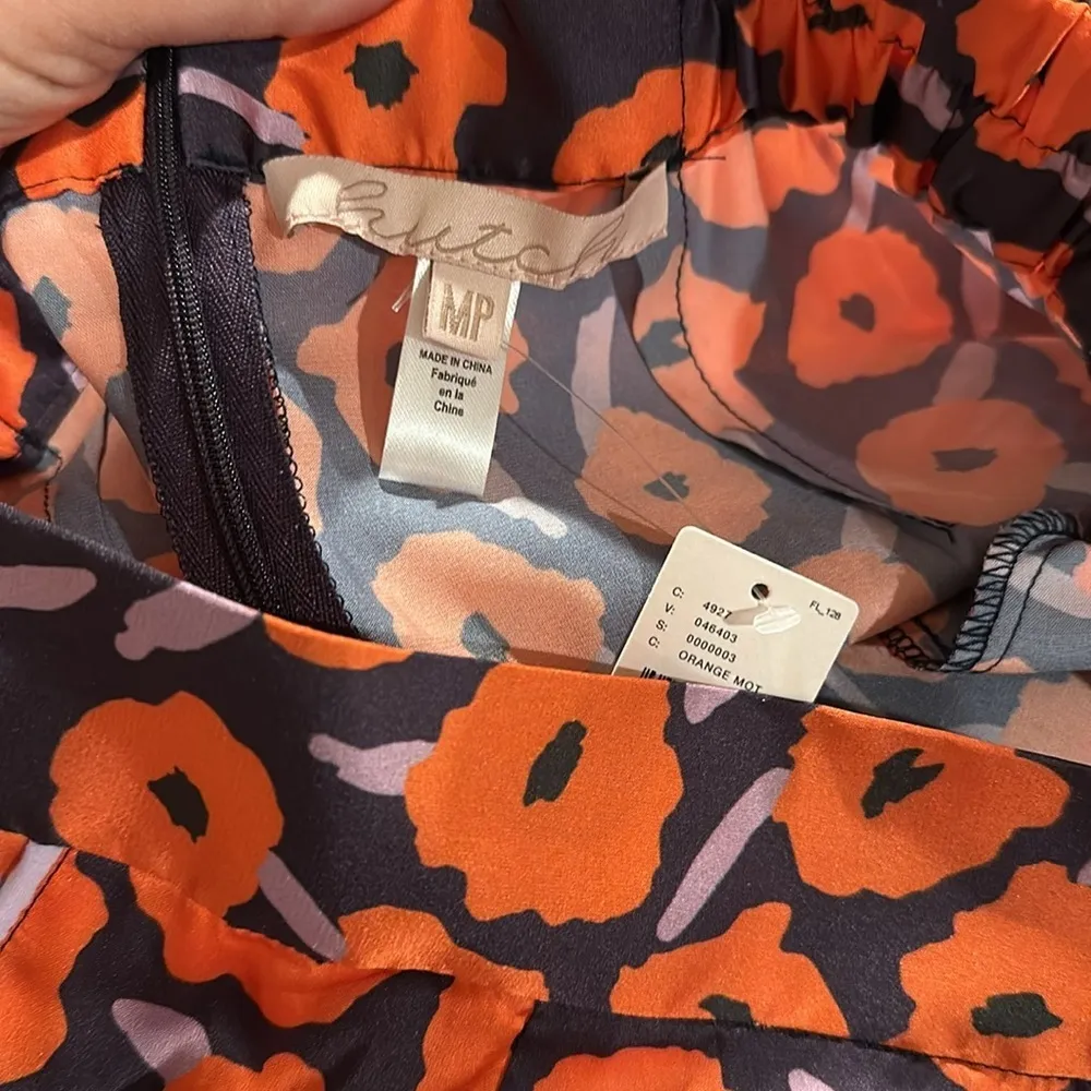 ANTHROPOLOGIE HUTCH PRINTED ORANGE PURPLE WIDE LEG PANTS SIZE MP - Image 12