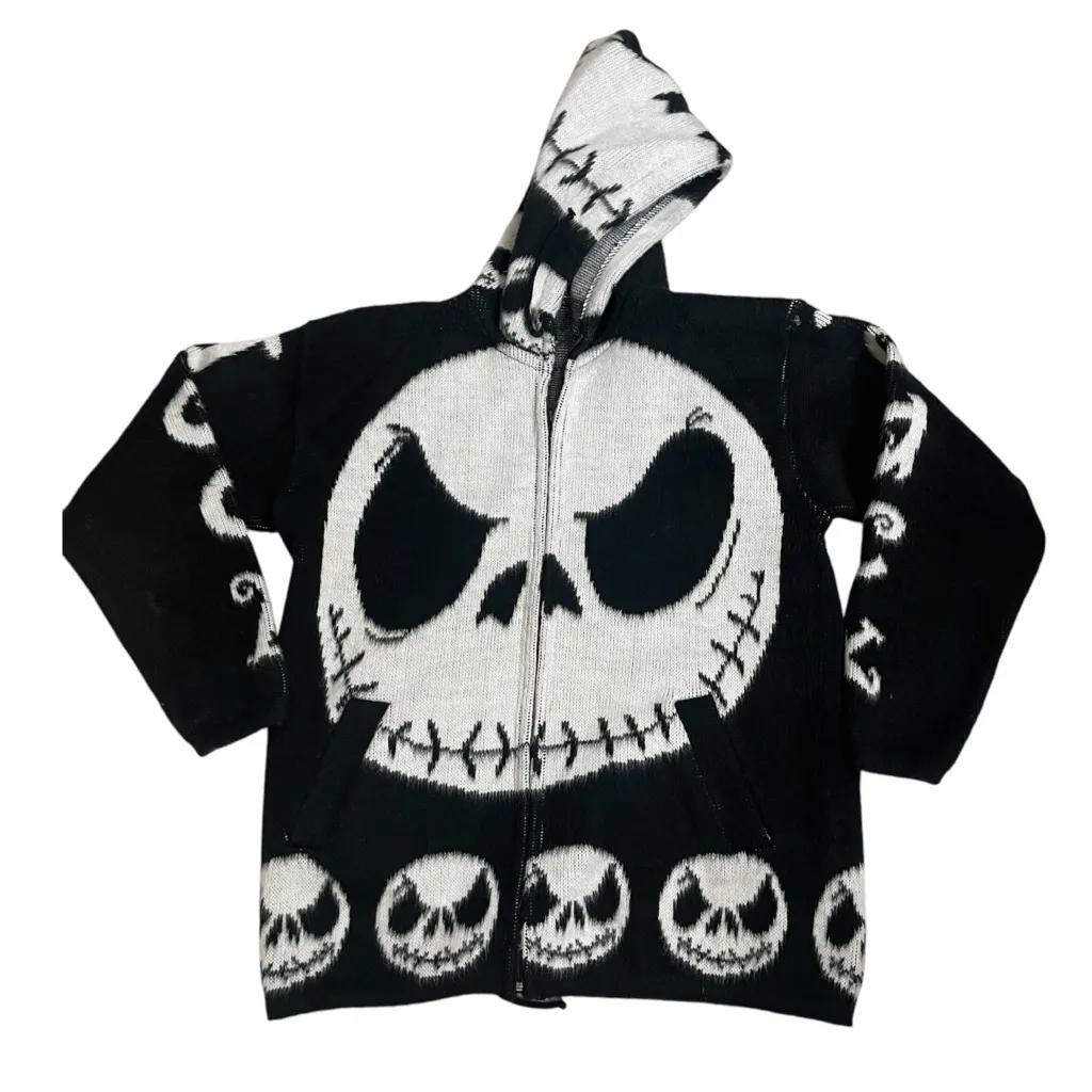 Yachai Small Unisex Skellington Handmade By Kichwa Tribe Wool‎ blend Hooded - Image 2