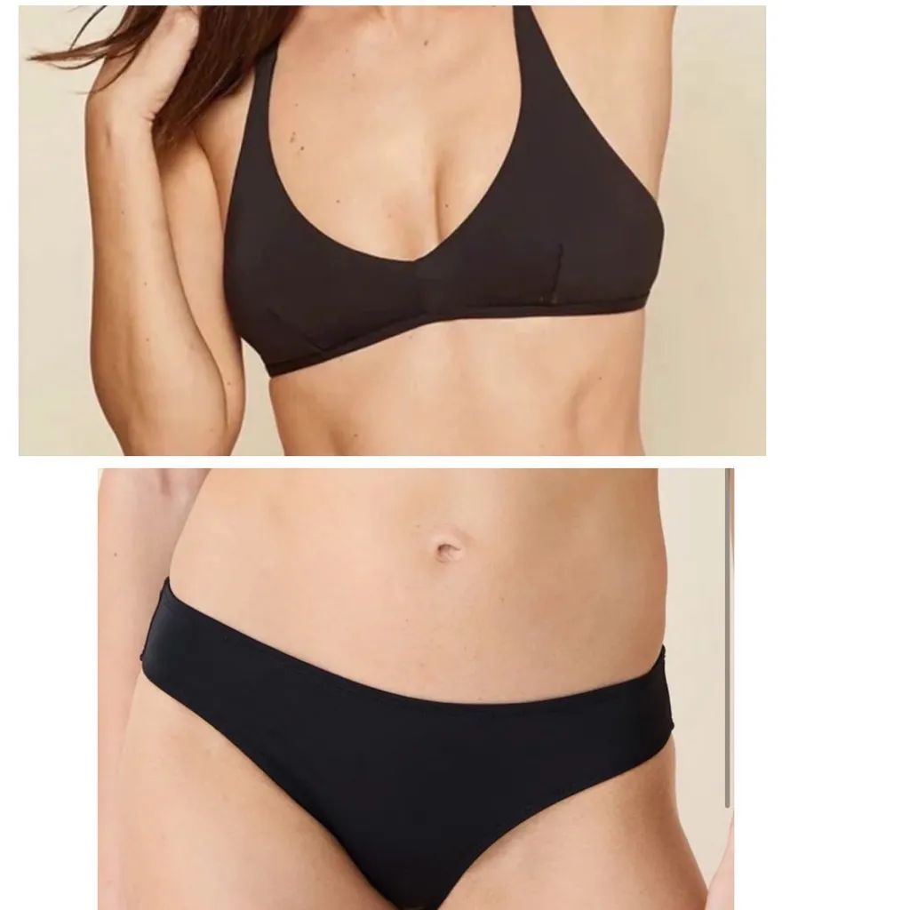 Andie‎ Bikini Set Valencia Top Bikini Bottom Black size M NWT - Image 2