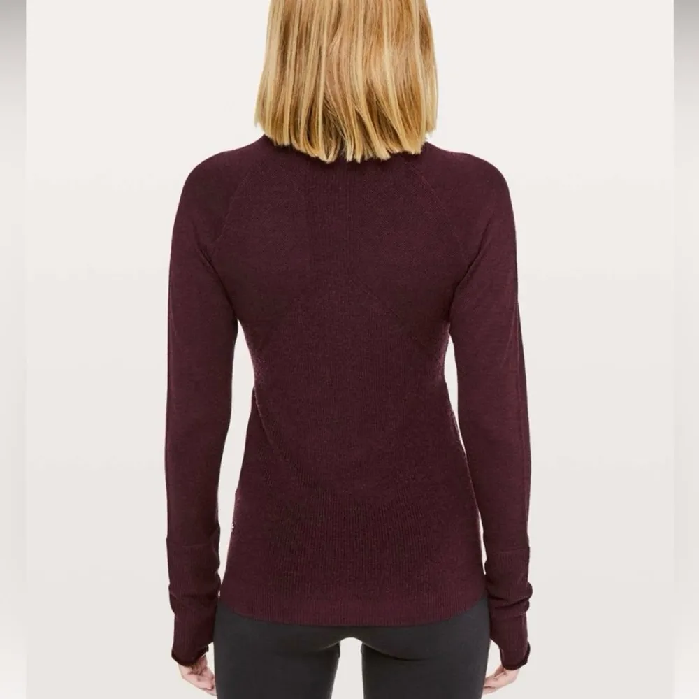 Lululemon Merino Wool Time To Thrive Jacket In Heathered Dark Adobe Size 8 $128 - Image 4