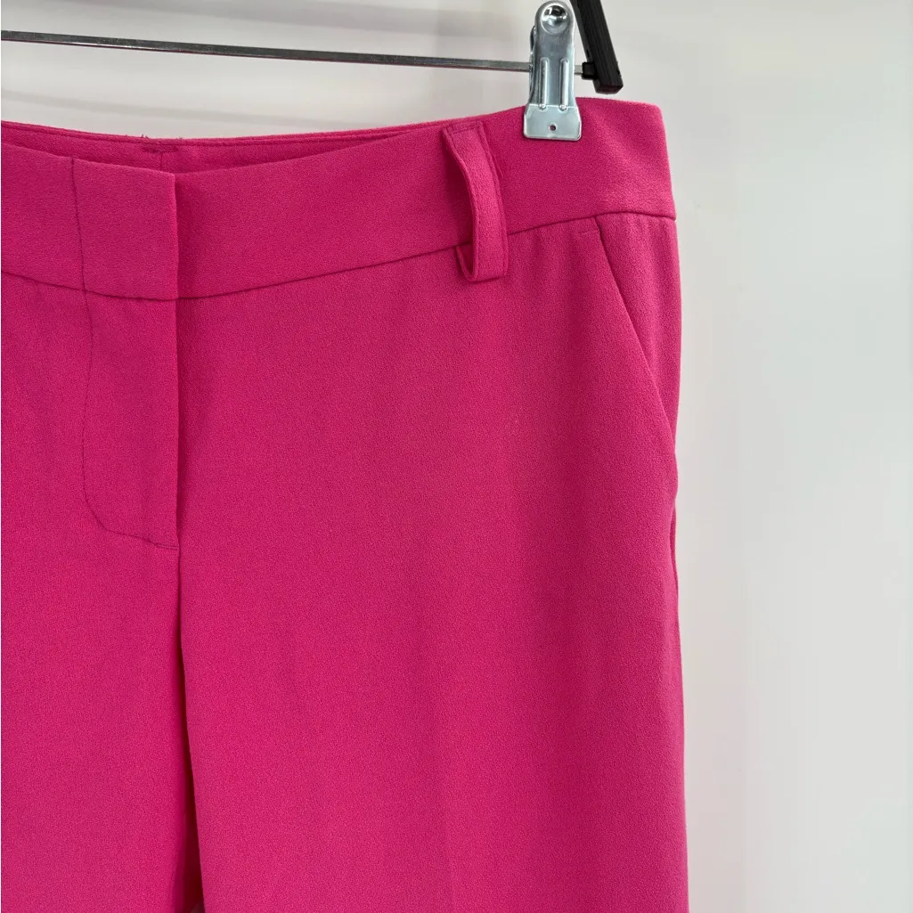 Alice + Olivia pink Pompey pleated front high waisted wide leg trousers pants 6 - Image 4