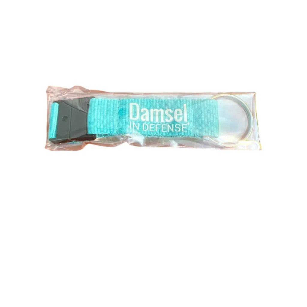 Damsel In Defense Breakaway Keychain In Teal Nylon Strap Carabiner New in Box - Image 4