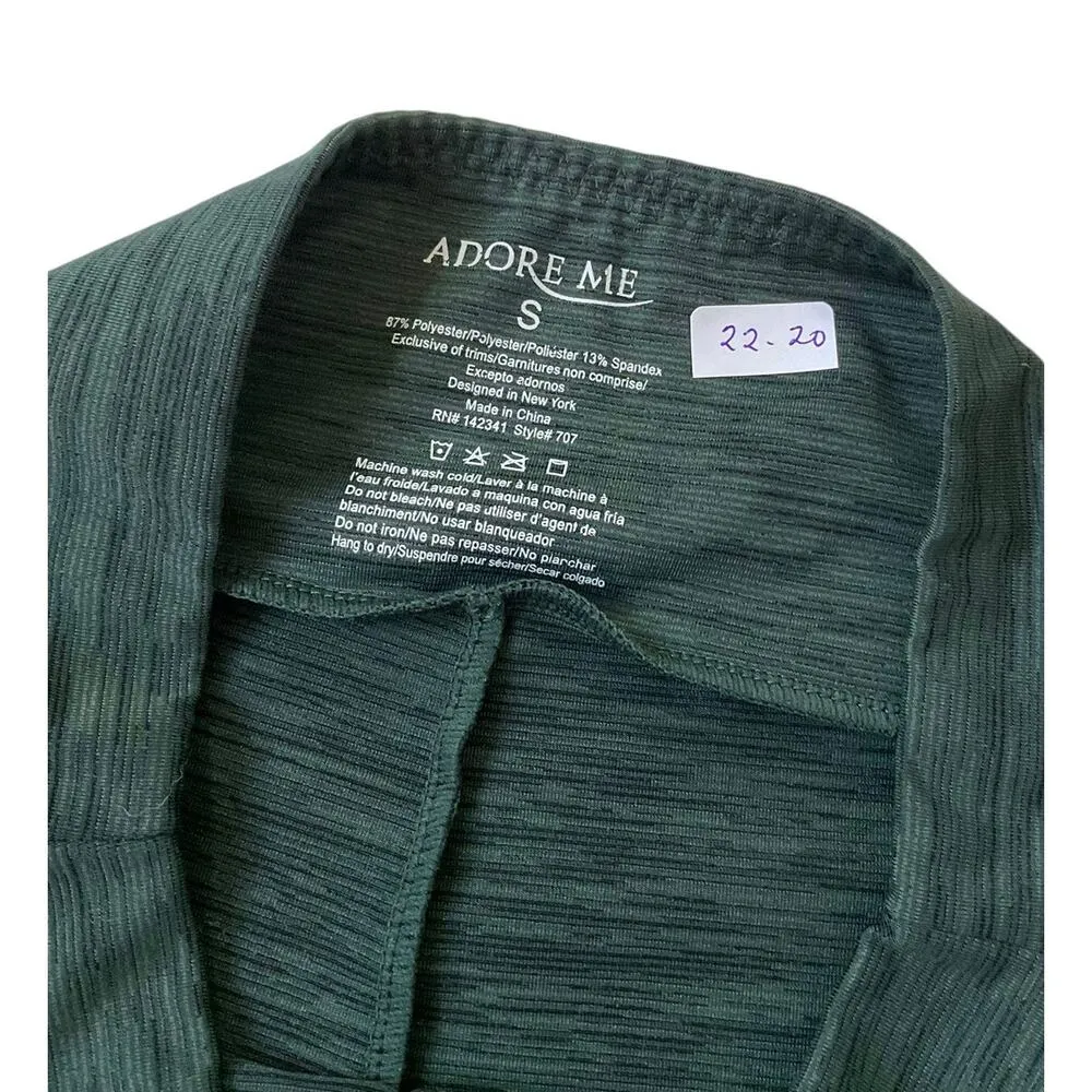 Adore Me Green Hi-Rise Sporty Cycling Set Women Size Small | 22-20 - Image 2