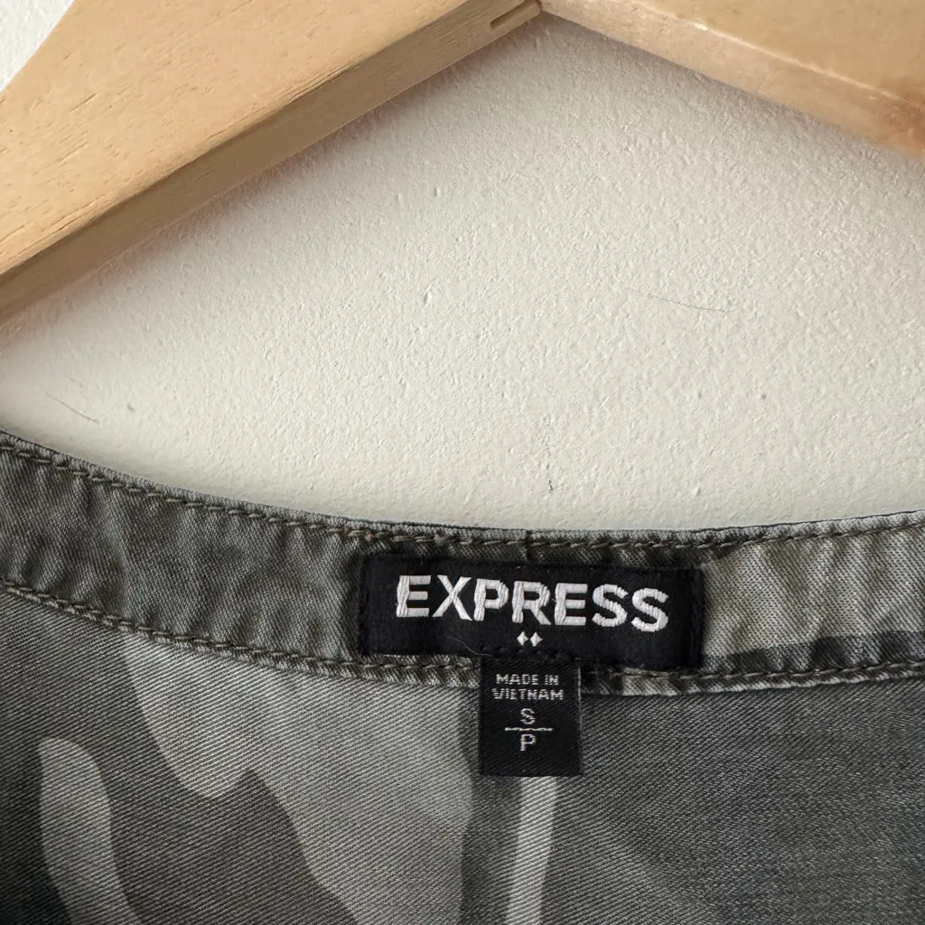 Express Camo Print Shirt Dress - Image 4
