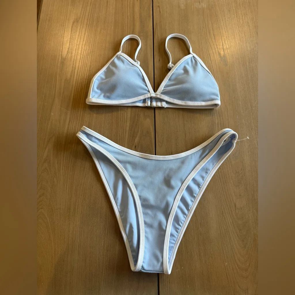 WILO Light Blue Bikini‎ & Skirt Set Size Medium NWOT - Image 4