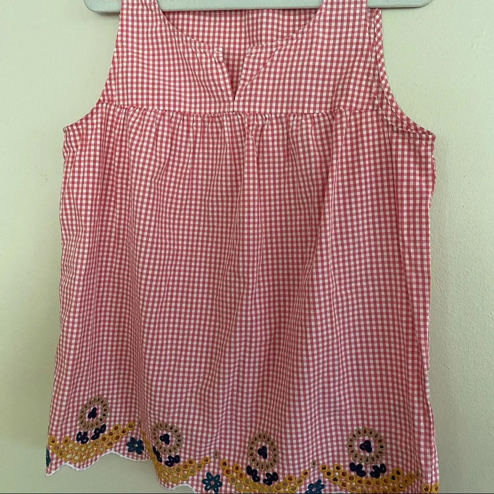 Madewell Embroidered Gingham Tank Top - Image 3