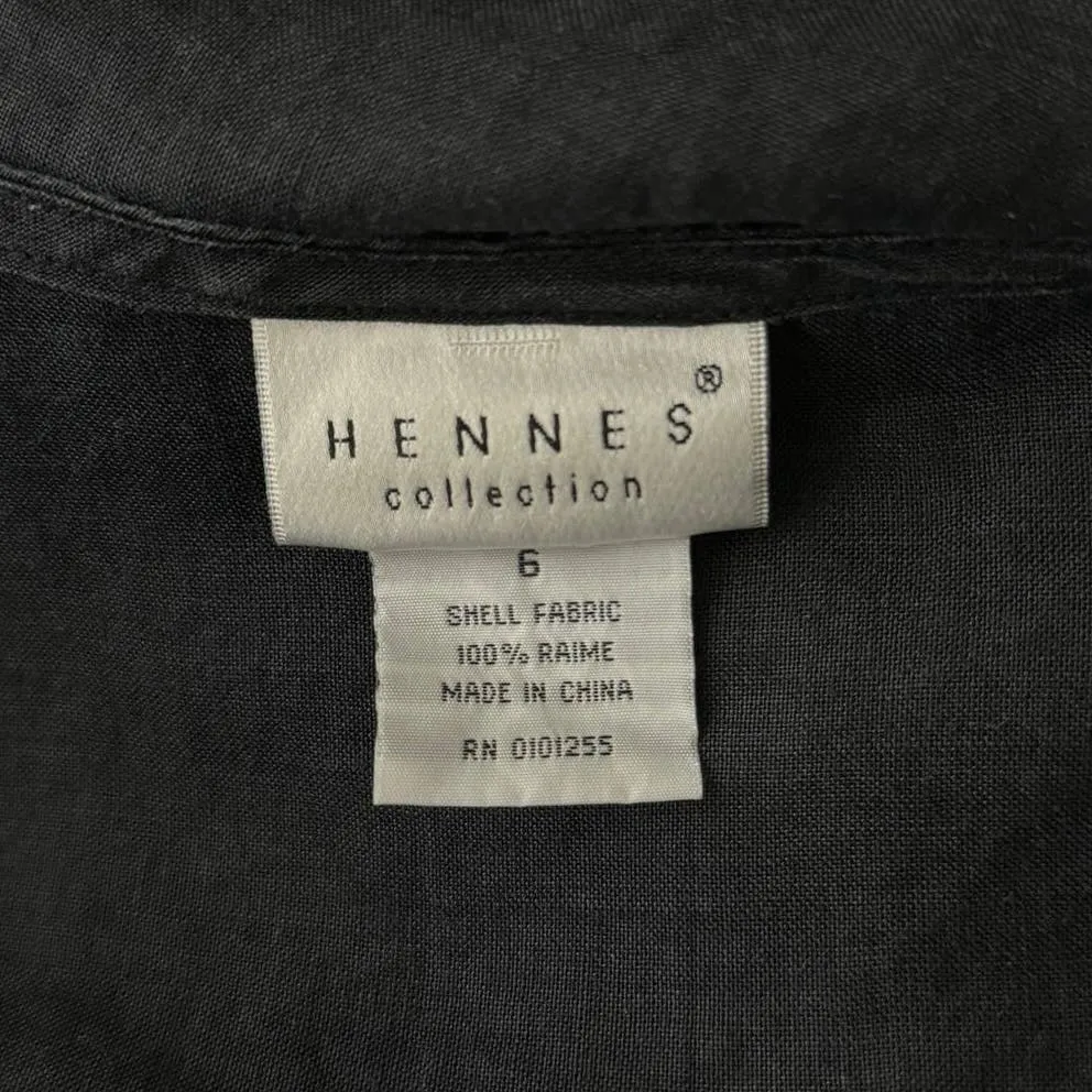Hennes Collection Shirt Womens 6‎ Black Lightweight Neutral Minimalist Preppy - Image 6