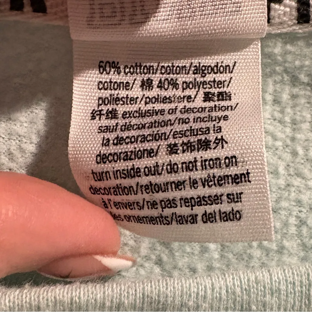 Pink Victoria Secret Light Blue Graphic Pullover- Size XSmall - Image 4