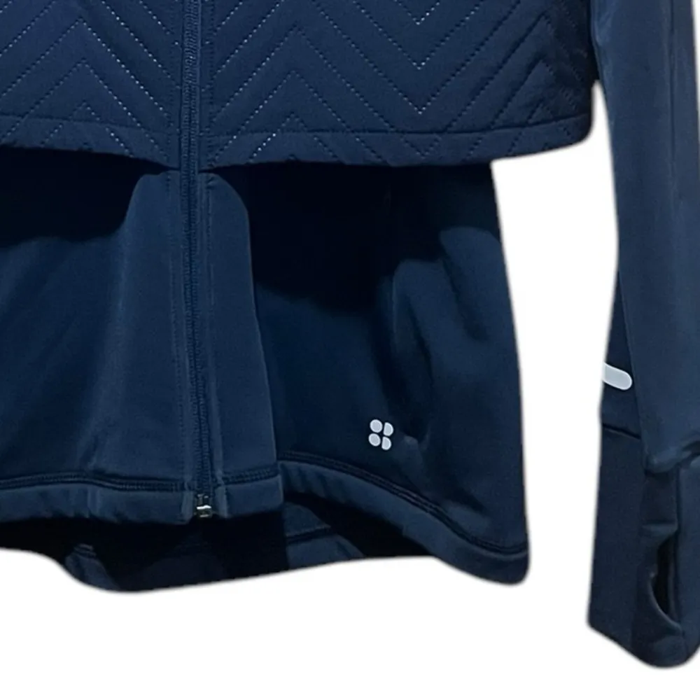 Sweaty Betty Fast Track Padded Running Jacket Navy Blue Size Small - Image 16