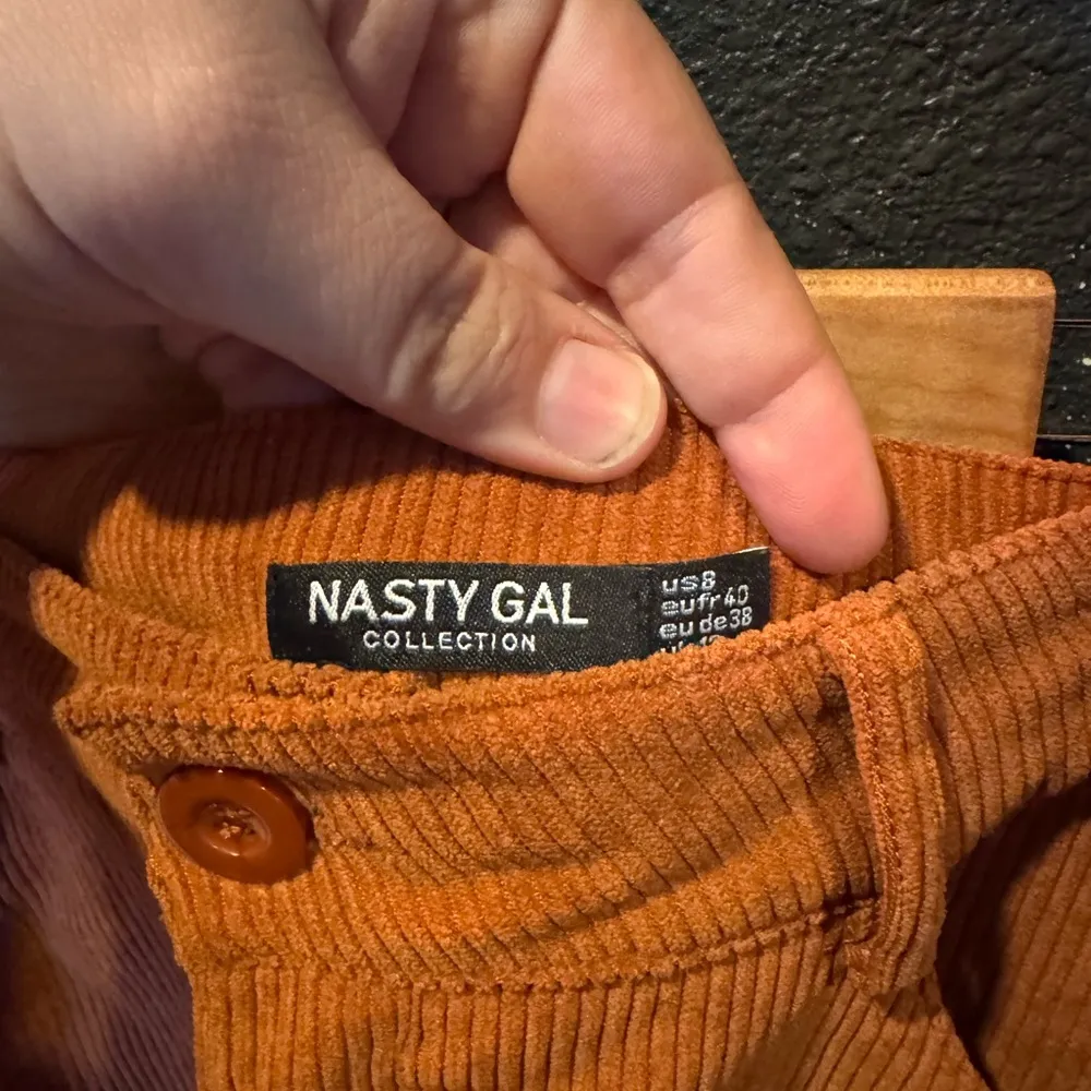 Nasty Gal Burnt Orange Corduroy Flare & Wide Leg Jeans - Image 4