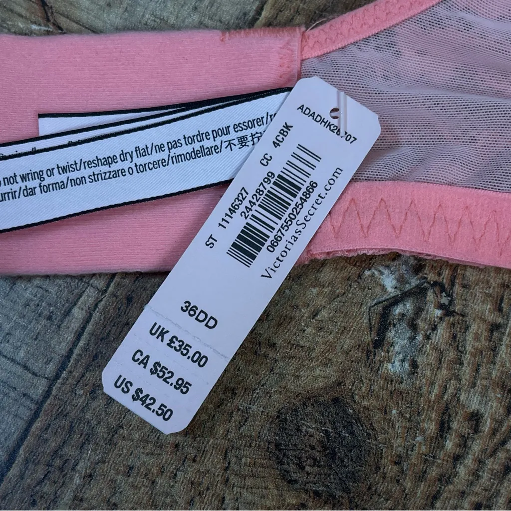 Victoria's Secret NEW  Lace Dream Angels Underwire Pushup Bra 36DD Floral - Image 6