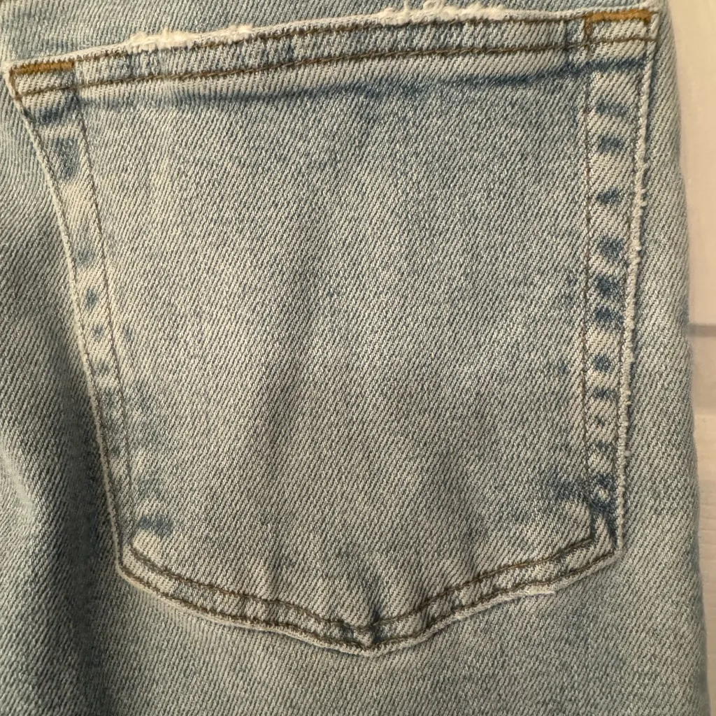 REDONE Women’s Blue Wash Comfort Stretch High Rise Ankle Crop Size 26 - Image 14