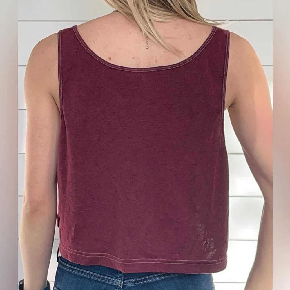 Maroon crop tank - Image 2