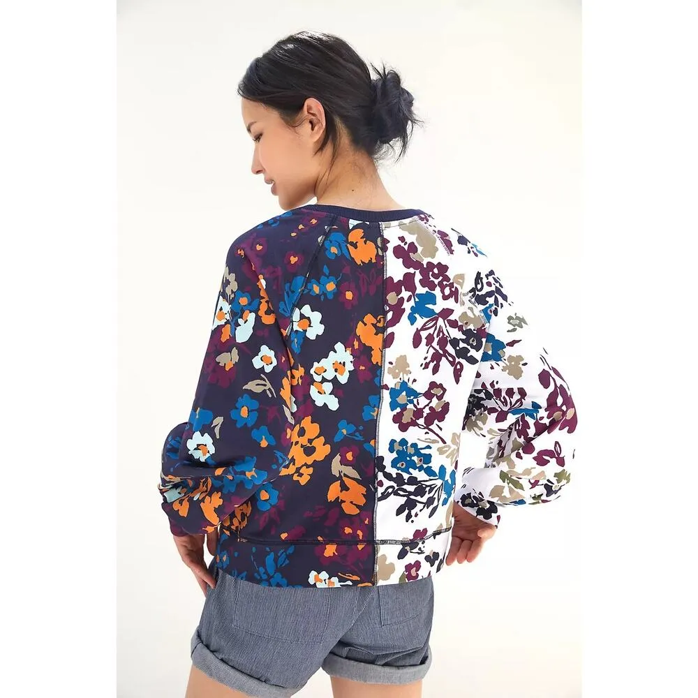 Anthropologie Maeve Puff-Sleeved Sweatshirt Women's Sweater Top XS XSmall Floral - Image 3