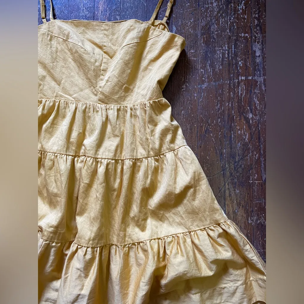 Forever 21 Marigold Babydoll Cutout Mini Dress Size SM - Image 5