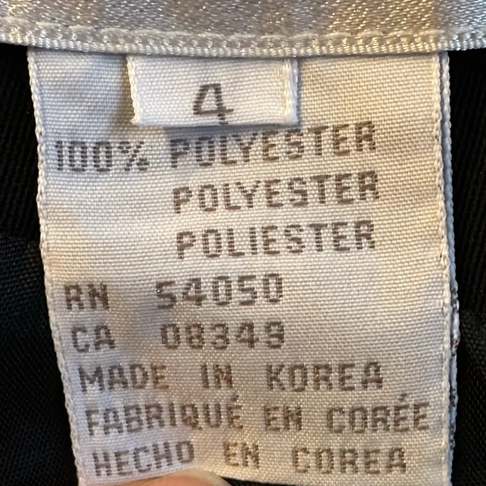 Jones New York  Black Side Pleated Sleeveless Sheath Career Dress Zip Back Sz 4. - Image 11