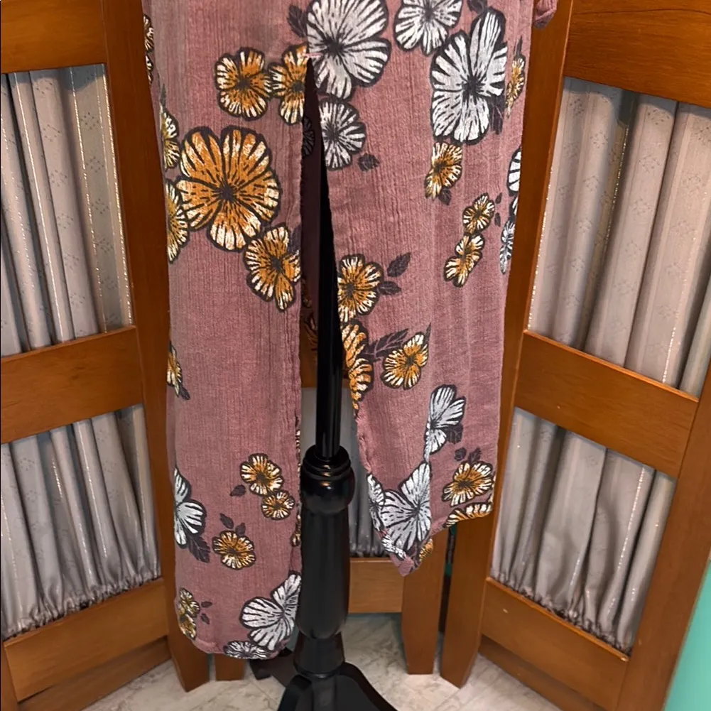 Wild Pearl Floral Dress in Mauve and Mustard - Image 7