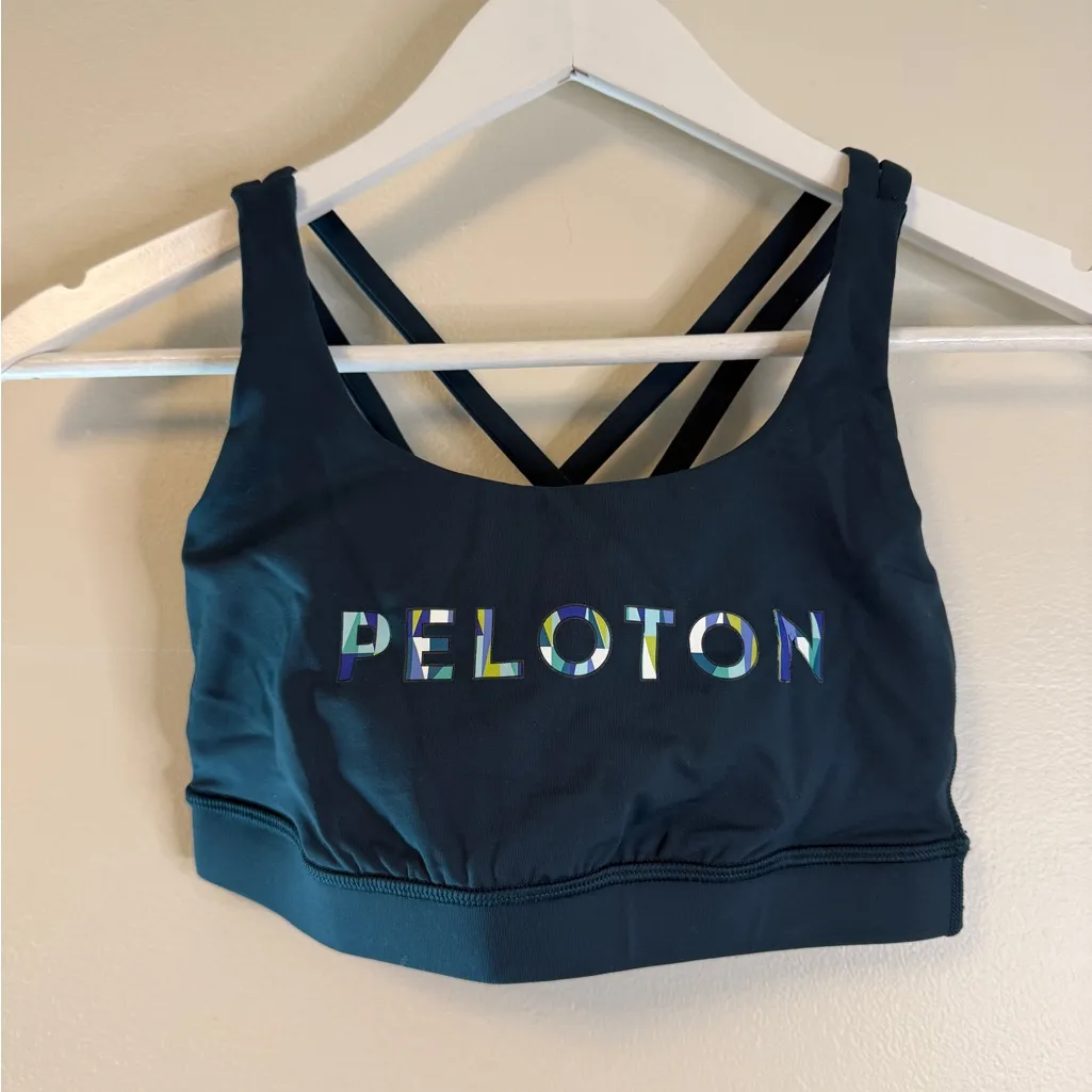 Lululemon X Peloton Energy Sports Bra Dark Green High Support Size 4 - Image 2