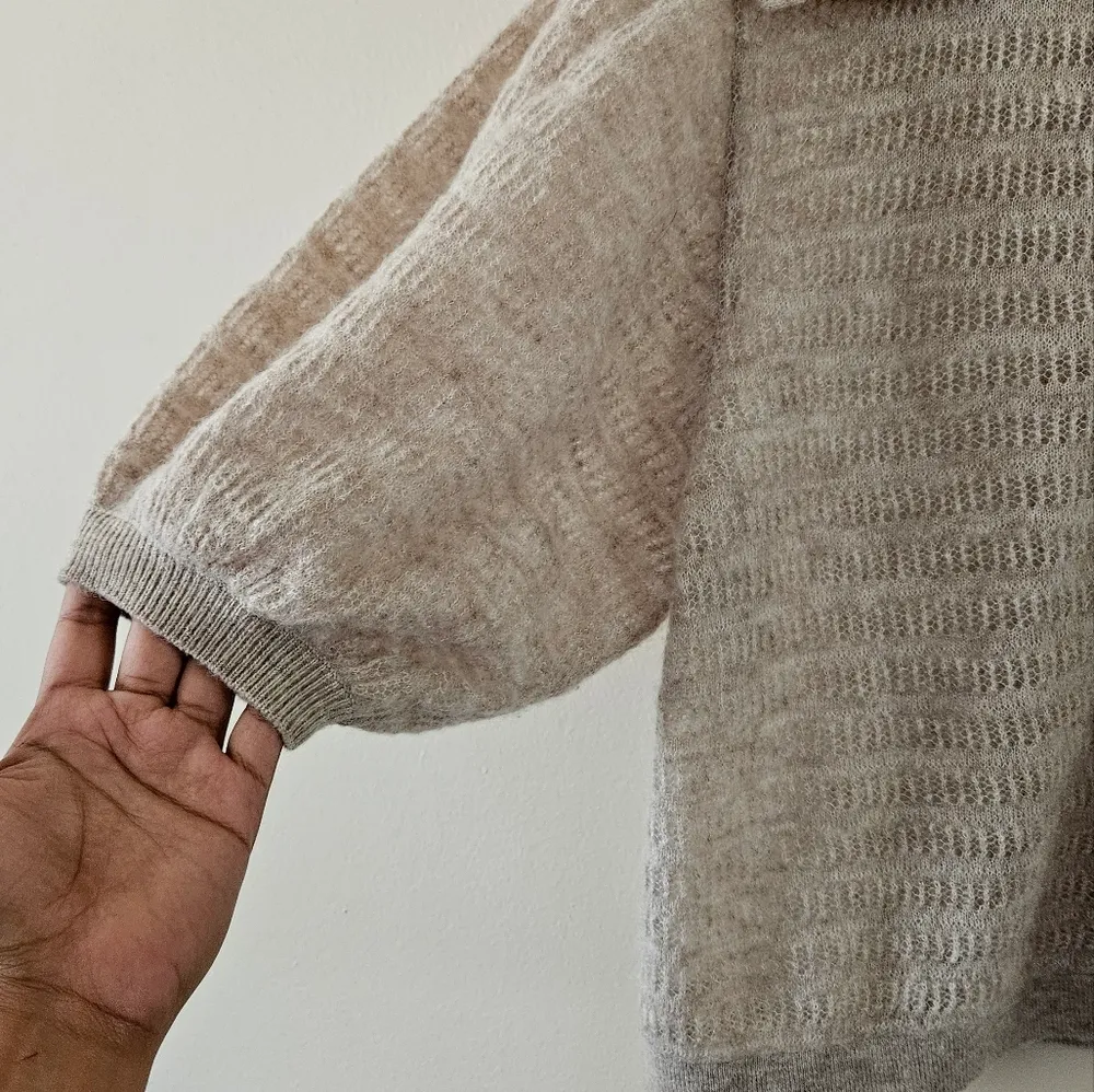 Knitted Alpaca Blend Cardigan - Image 7