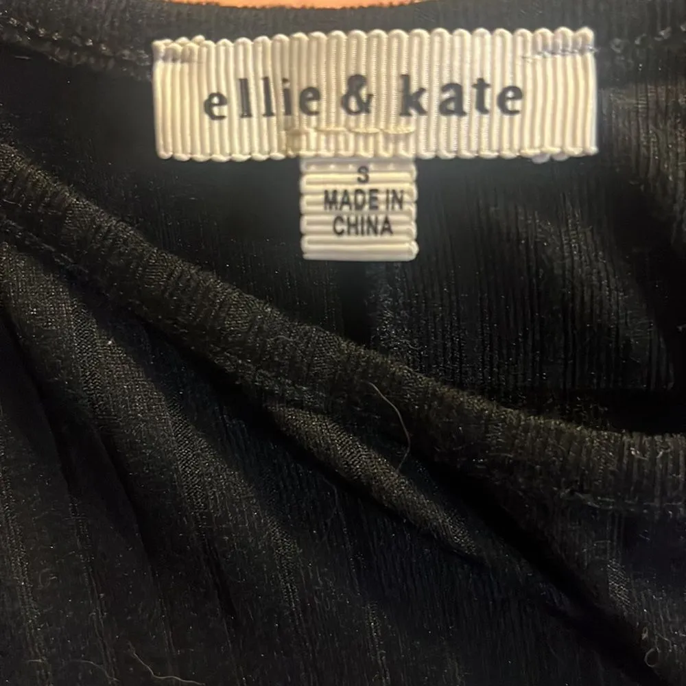 Ellie & Kate ribbed one piece short set Black - Image 4