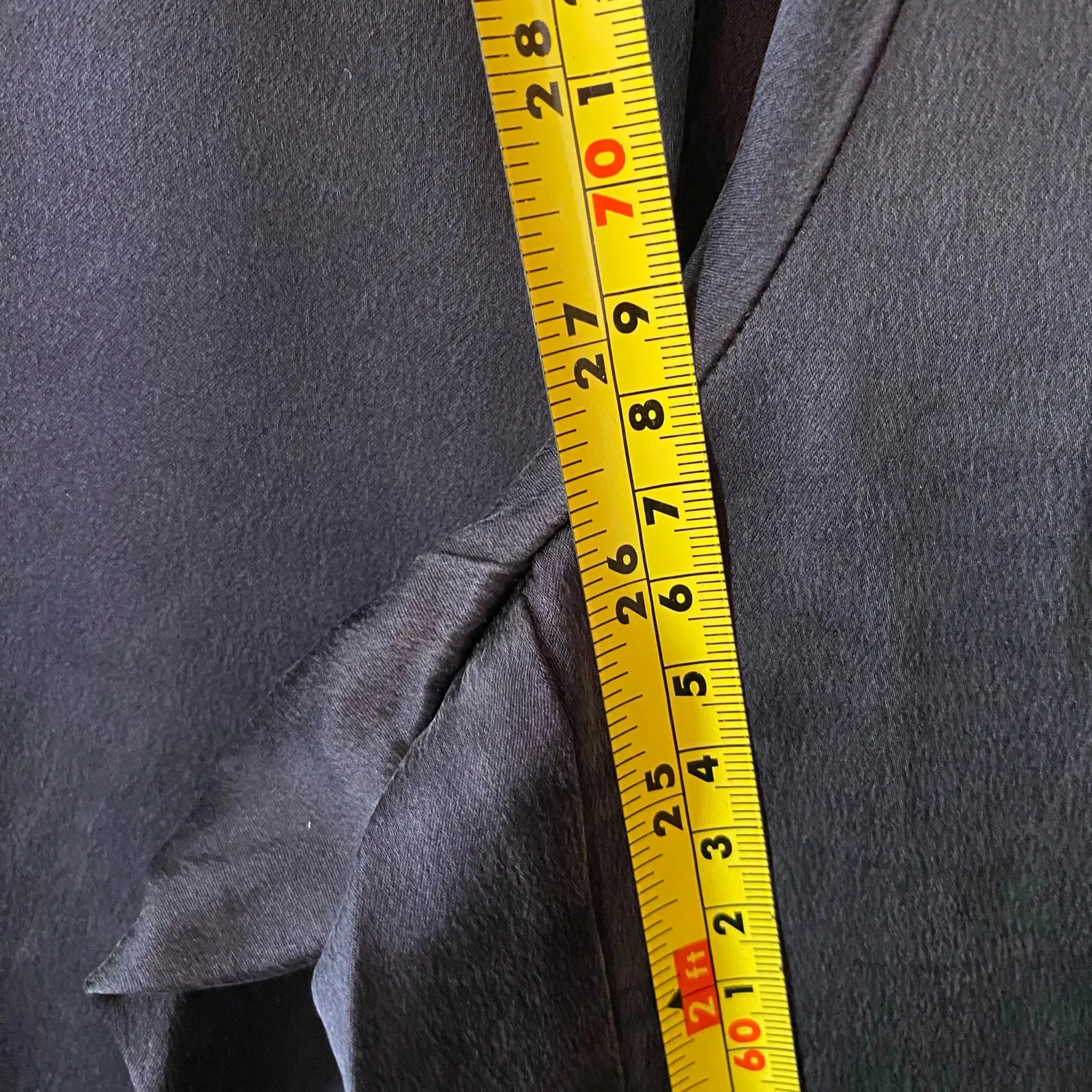 theory Navy Blue 100% Silk Trouser Pants Lightweight Minimalist Women size Small - Image 9