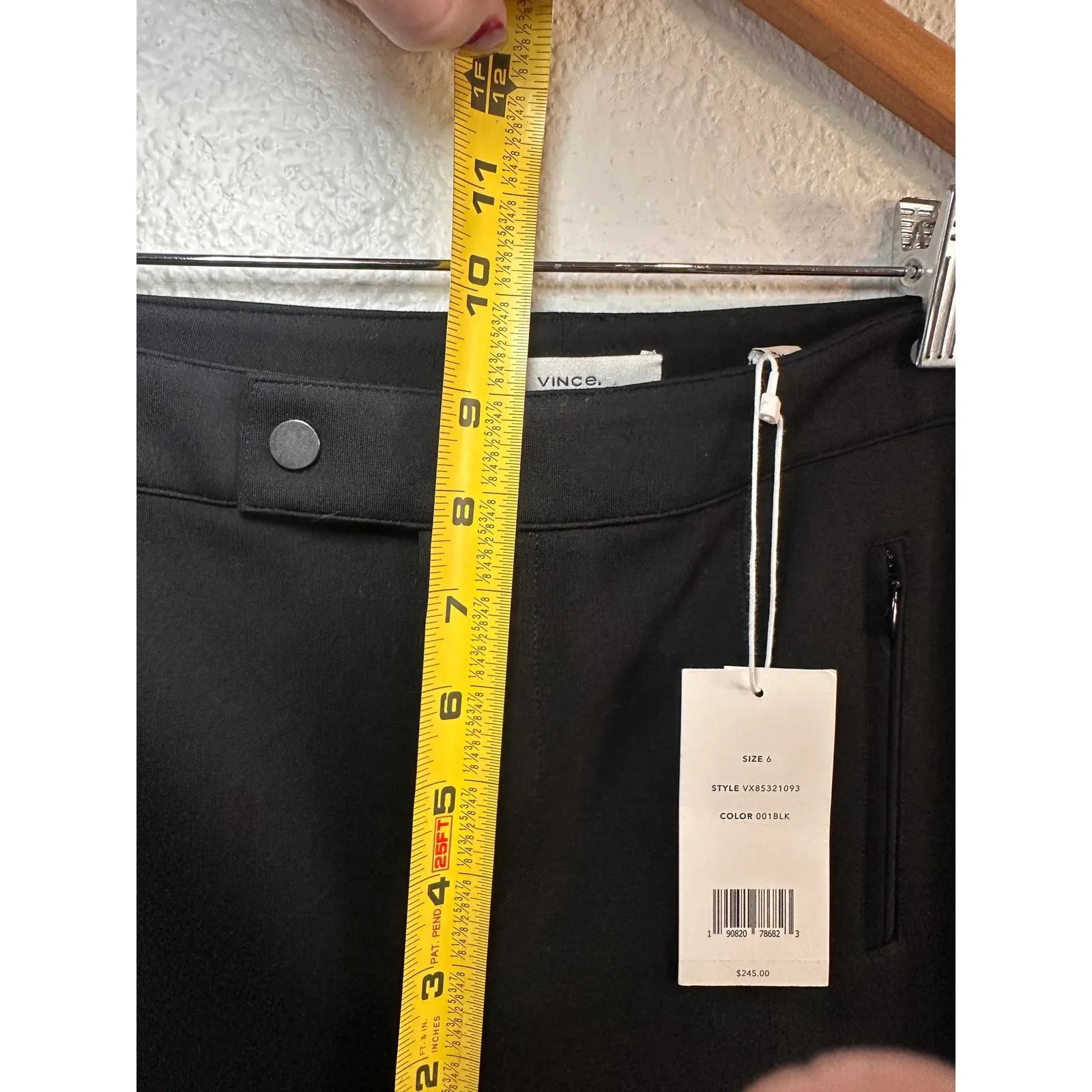 Vince Black Stretch Zip Pocket Skinny Pants Size 6 Style VX85321093 - Image 6