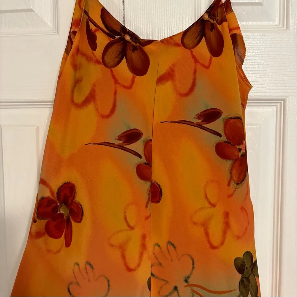 Y2K Floral Orange Mini Dress - Image 7
