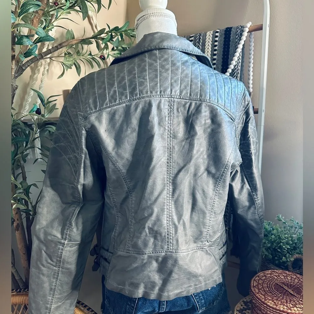 Maurice’s Gray Faux Leather Moto Jacket - Image 9