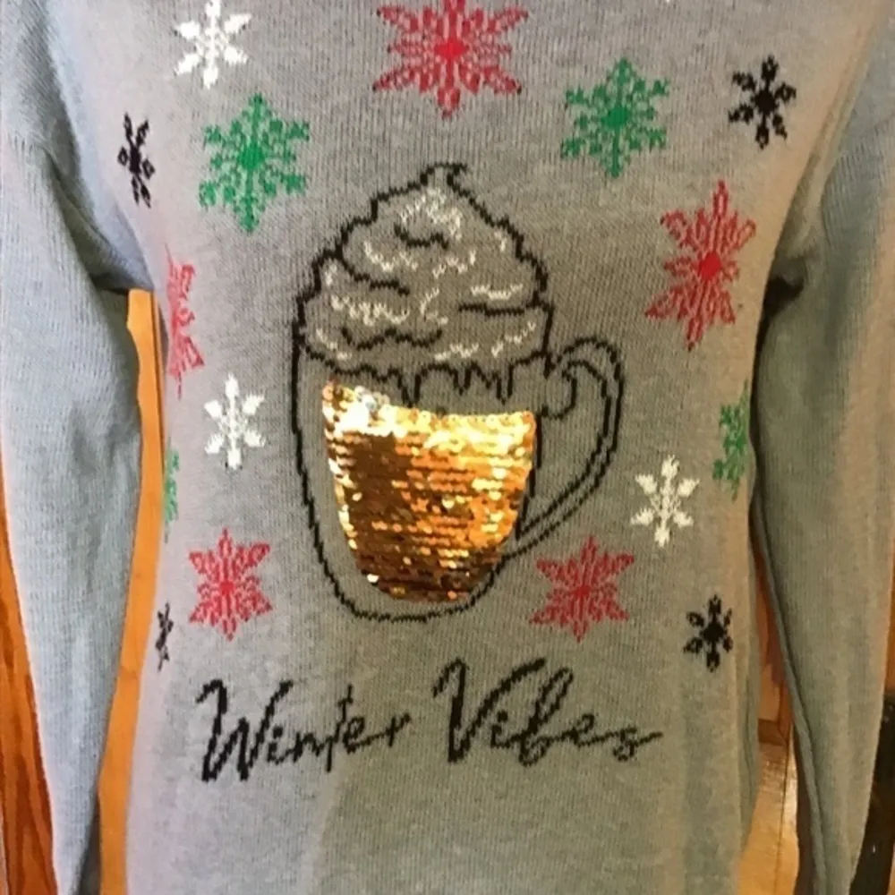 Well worn winter vibes sequined sweater - Image 4