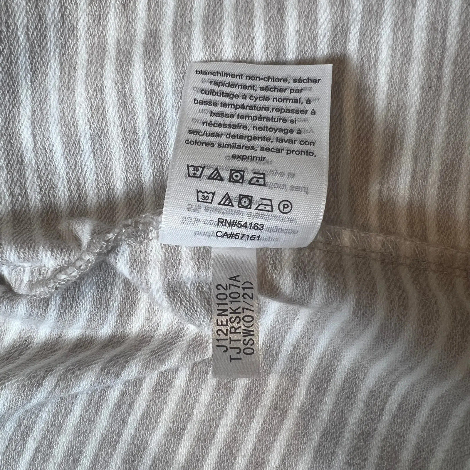 Tommy Hilfiger Striped Double-Breasted Cotton Jacket Women's XL - Image 8