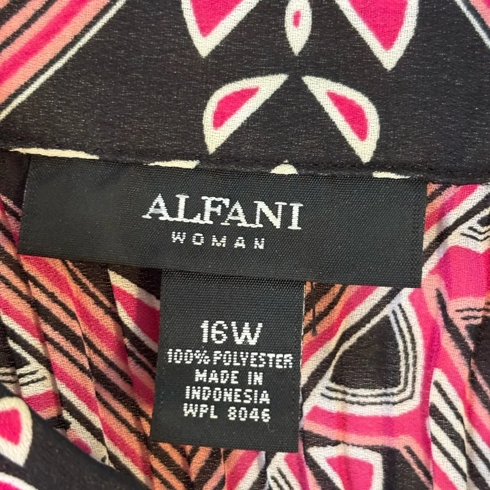 Alfani  Pink and Black Geometric Tunic - Image 2
