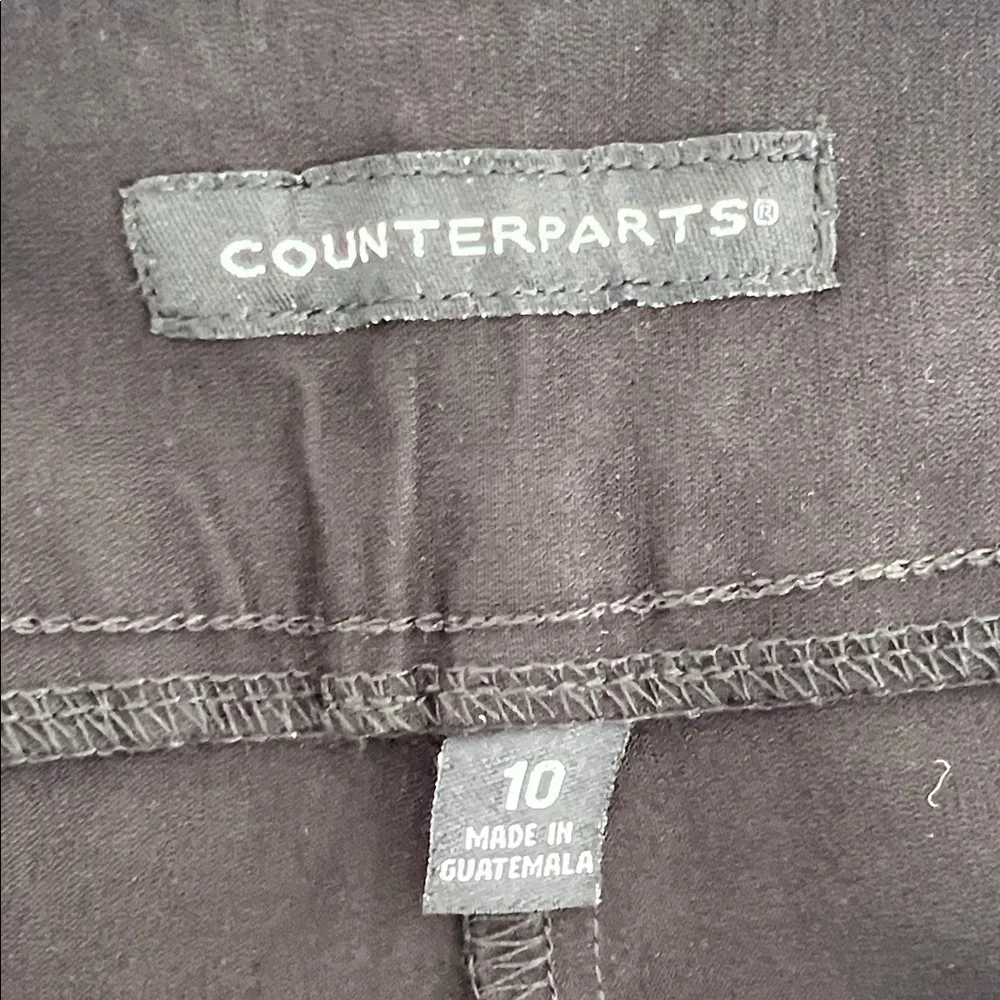 Counterparts Black Cropped Pants with Cutout Detail Size 10 - Image 9