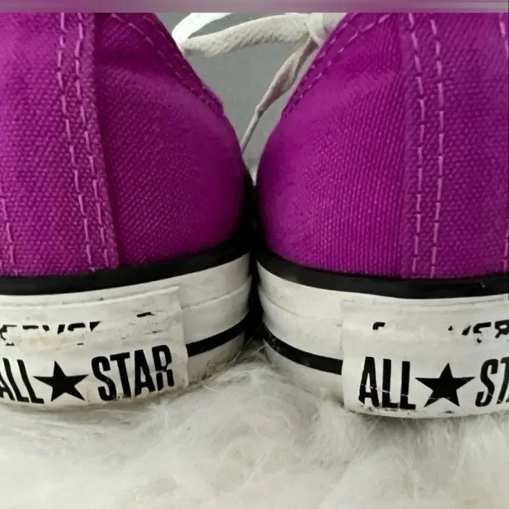Converse All Star Double Tongue Purple and Leopard Sneakers - Image 3