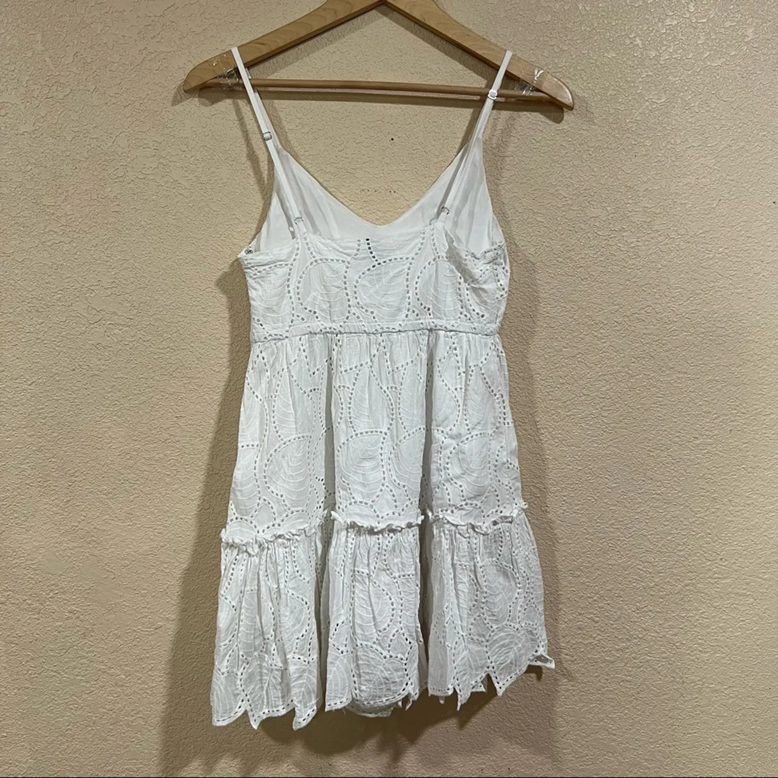 Minkpink White Nirvana Embroidered Leaf Swing Mini Dress - Image 7